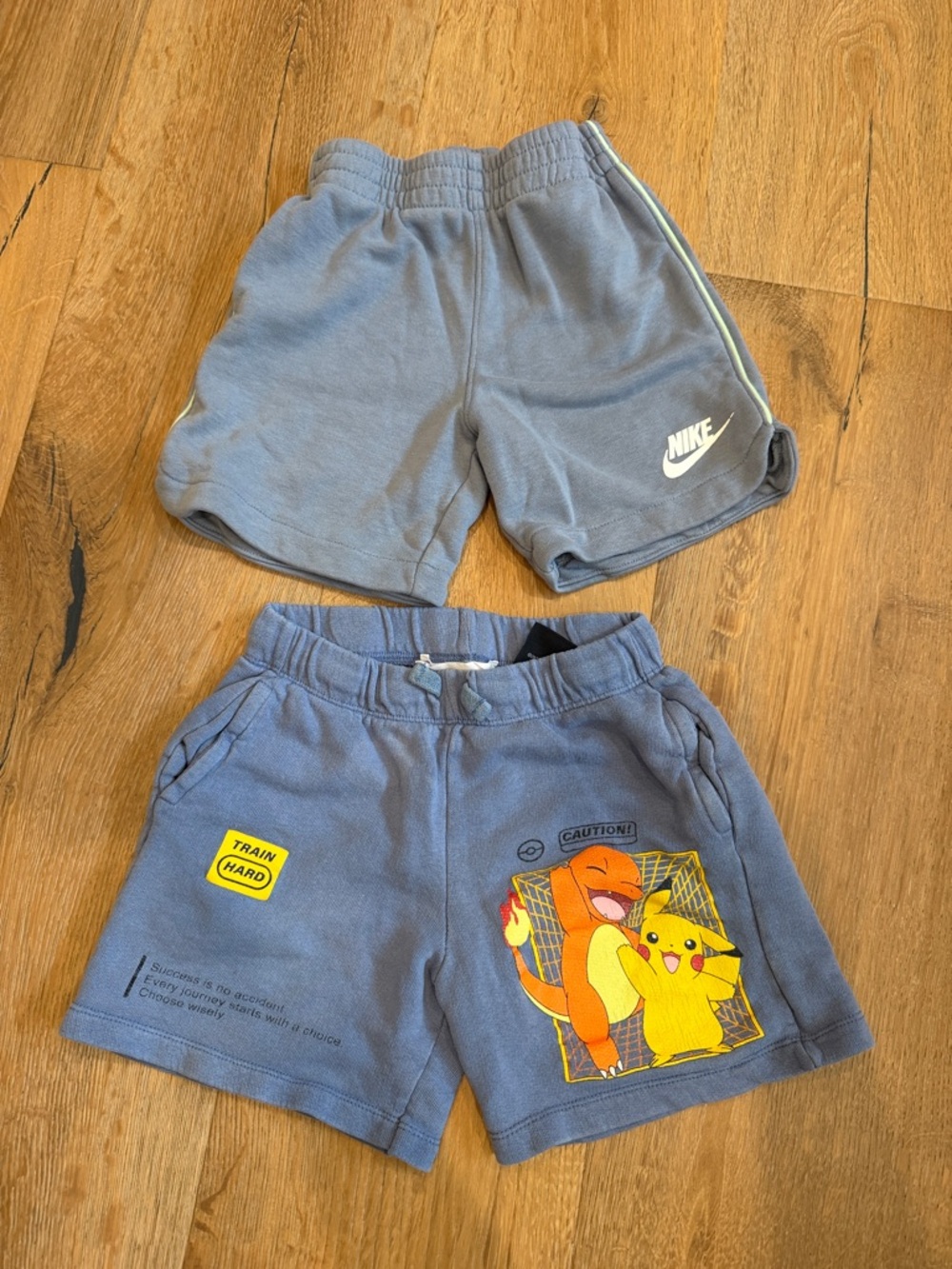 Casual Shorts Duo Nike Light Blue Athletic Shorts with White Logo Pokémon shorts